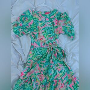 Lilly Pulitzer Mini Dress - High Neckline - Ties a bow on the side